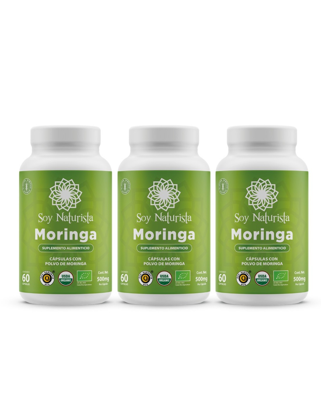 Cápsulas de moringa, paquete de 3 piezas | Soy Naturista México